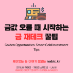 금값 오를 때 시작하는 금 재테크 꿀팁